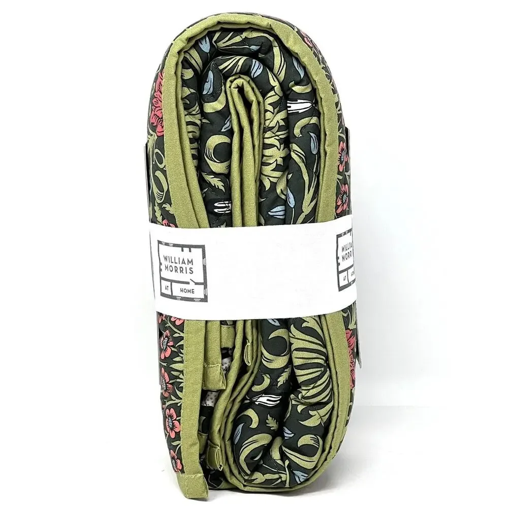 WILLIAM MORRIS GARDEN Forest KING Quilted Pillow Shams Set Pair Of 2